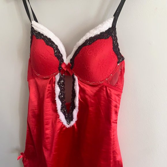 Xmas Holiday Lingerie, Retro Sparkly Negligee (Size M-L) - Picture 3 of 5